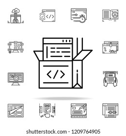 open source code icon. Web development icons universal set for web and mobile