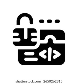 open source glyph icon. Strong and solid vector icon for websites, mobile interfaces, presentations, and visual branding. High quality and easy to edit.