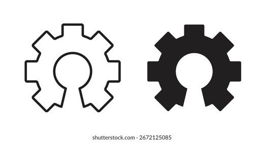 Icono de código abierto Gráfico de Vector en blanco y negro