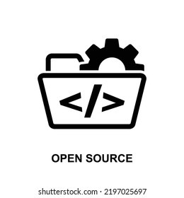 Open Source Icon Isolated On White Background Vector Illustration.