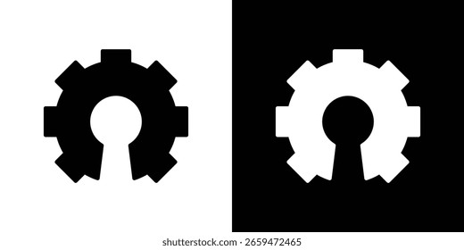 Icono de código abierto aislado silueta sobre fondo blanco. Ilustración vectorial.