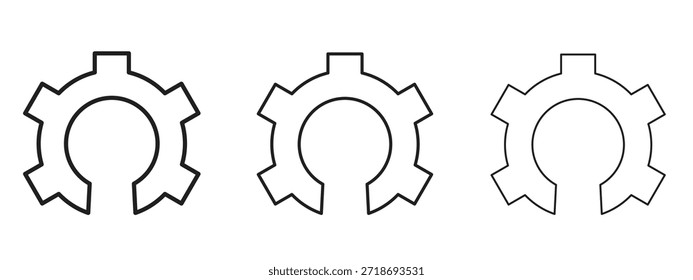 Conjunto de pictograma negro de logotipo de icono de código abierto. arte de contorno de línea delgada.