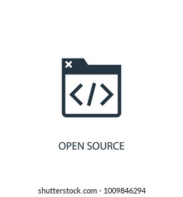 Open Source icon. Logo element illustration. Open Source symbol design from eCommerce collection. Simple Open Source concept. Can be used in web and mobile.