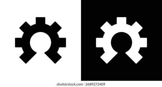 Silueta de icono de código abierto en estilo plano negro. Elemento gráfico
