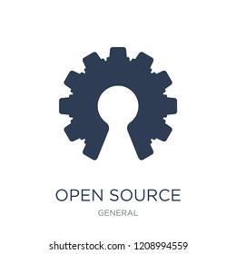 open source icon. Trendy flat vector open source icon on white background from General collection, vector illustration can be use for web and mobile, eps10