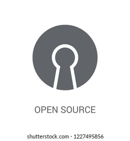 open source icon. Trendy open source logo concept on white background from General collection. Suitable for use on web apps, mobile apps and print media.