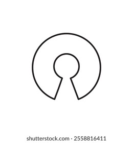 open source icon.vector flat black linear illustratiuon for web and app..eps