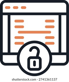 Open Source Line Due Icon Design