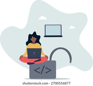 Open source programming, digital products include permission to use the programming source code concept.life and employment of people.