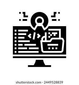 open source tech enthusiast glyph icon vector. open source tech enthusiast sign. isolated symbol illustration