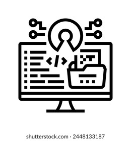 open source tech enthusiast line icon vector. open source tech enthusiast sign. isolated contour symbol black illustration