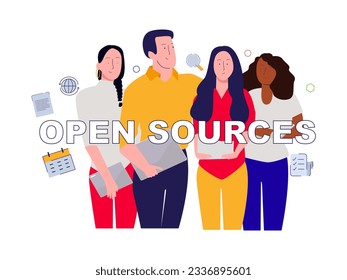 open sources internet developer software website access technology information and teamwork partnership corporate workplace businesspeople