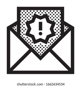 Abrir correo basura. Icono lleno de puntos.