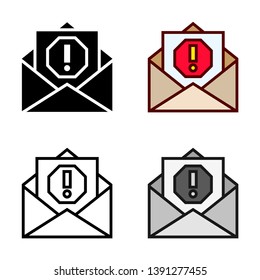 Open Spam Icon in Different Color and Style