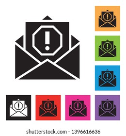 Open Spam Icon with Different Color Background