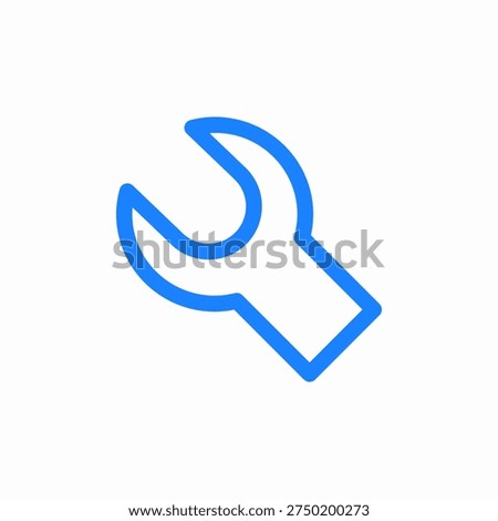 open spanner icon sign vector