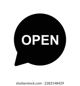 open speech bubble sign icon vector