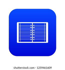 Open spiral lined notebook icon digital blue for any design isolated on white vector illustration