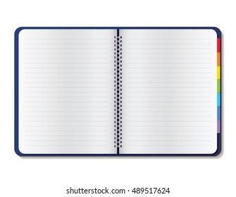 Open spiral notebook - Illustration