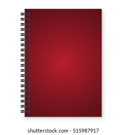 open Spiral notebook with lined  isolated on white vector