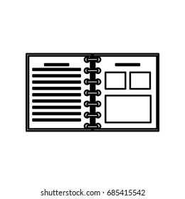 open spiral notebook pages copyspace study