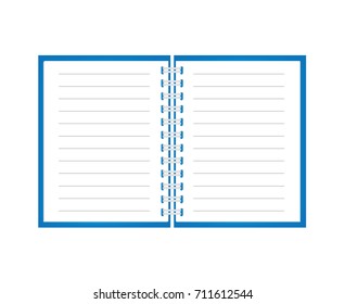 open spiral notebook- vector illustration