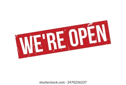 We’re Open Stamp. We’re Open Rubber grunge Stamp Seal