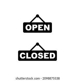 Open store. Closed store icon vector