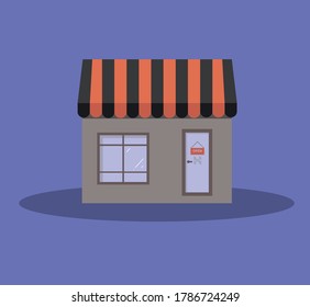 Una tienda abierta, marketing, icono vector, icono plano, icono, ilustración vectorial