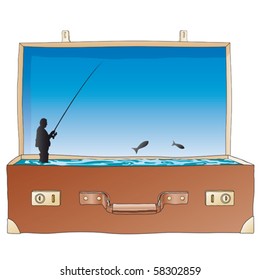 open suitcase
