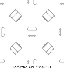 Open suitcase pattern seamless vector repeat geometric for any web design