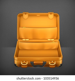 Open Suitcase, vector