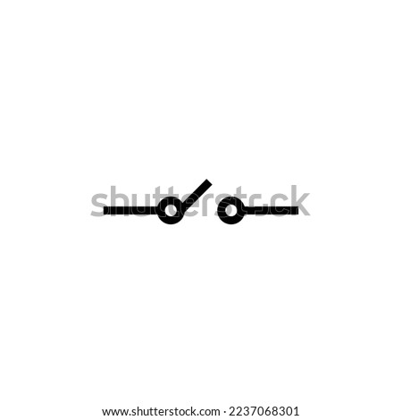 open switch icon vector. open switch symbol, open switch sign