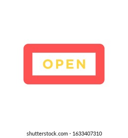 open tag flat vector icon - ui icon vector