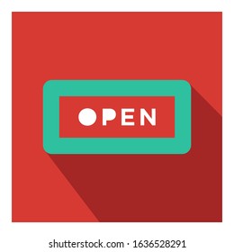 open tag flat vector icon - ui icon vector