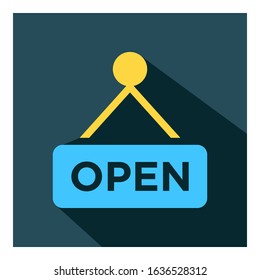 open tag flat vector icon - ui icon vector