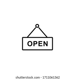 open tag icon, open sign and symbol vector design