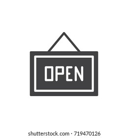 Open tag icon vector, filled flat sign, solid pictogram isolated on white. Symbol, logo illustration.