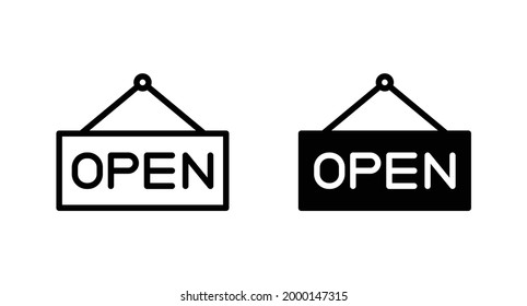 Abrir vector de icono de etiqueta para web, computadora y aplicación móvil