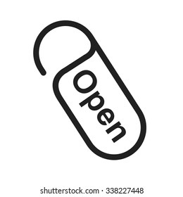 Open, tag, price icon vector image. Can also be used for hotel and restaurant. Suitable for use on web apps, mobile apps and print media.