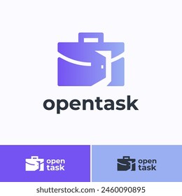 Open task logo vector. Job vacancy concept design template.