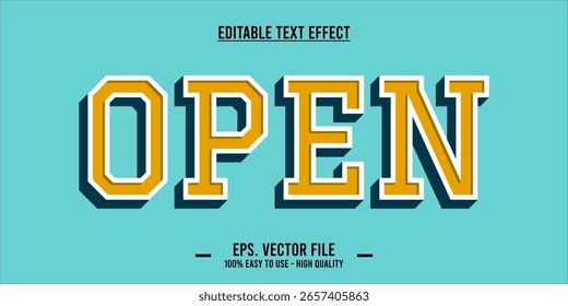 OPEN text effect template design with modern and abstract style use for business brand and logo