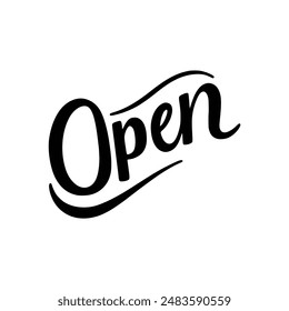 open text tshirt fashion sticker vector illustration template design