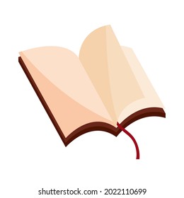 Offenes Lehrbuch und Lesezeichen-Symbol einzeln