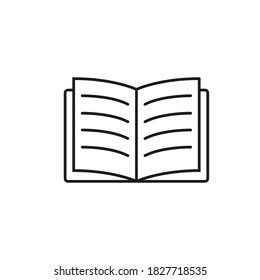 open textbook icon element of school icon for mobile concept and web app. Thin line textbook icon can be used for web and mobile. Premium icon on white background.