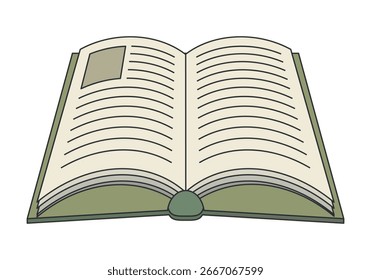 Abrir livro de texto sobre um fundo branco