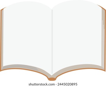 Open thick book illustration frame material