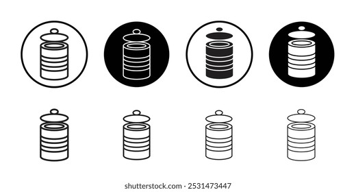 Ícone de lata de estanho Vetor plano isolado no contorno