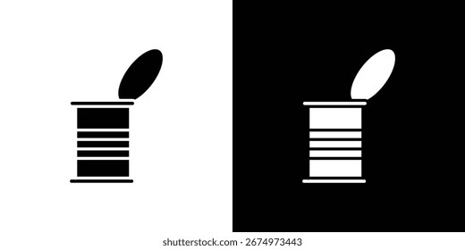 Öffnen Sie Blechdose Symbol Logo. einfache grafische Symbole