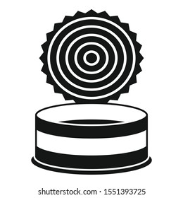 Open tin can icon. Simple illustration of open tin can vector icon for web design isolated on white background